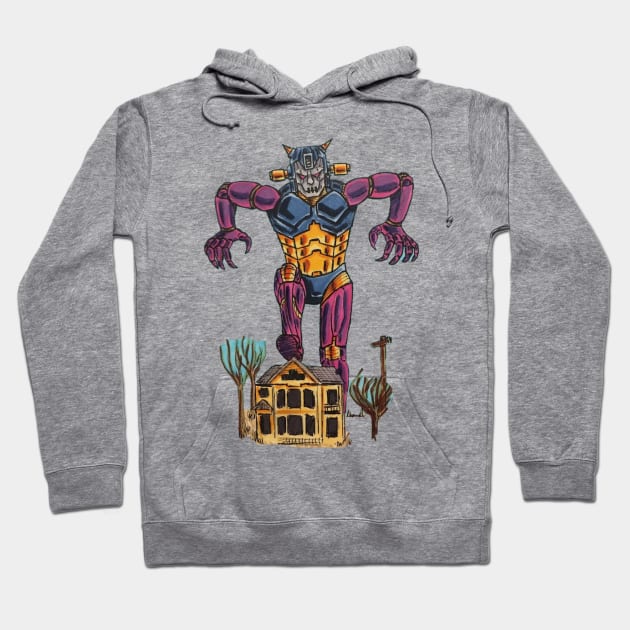 Monster Robot Hoodie by Fatmancomics